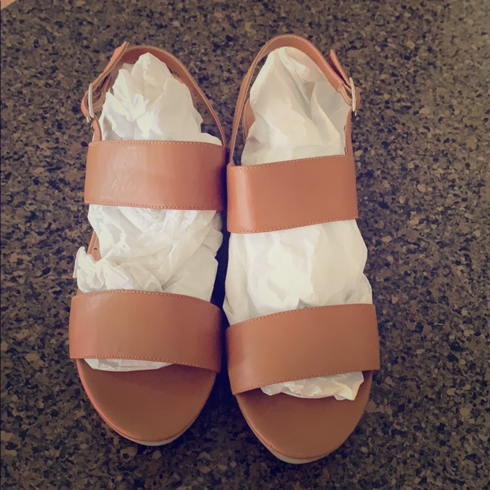 Light Brown/Tan wedge sandals